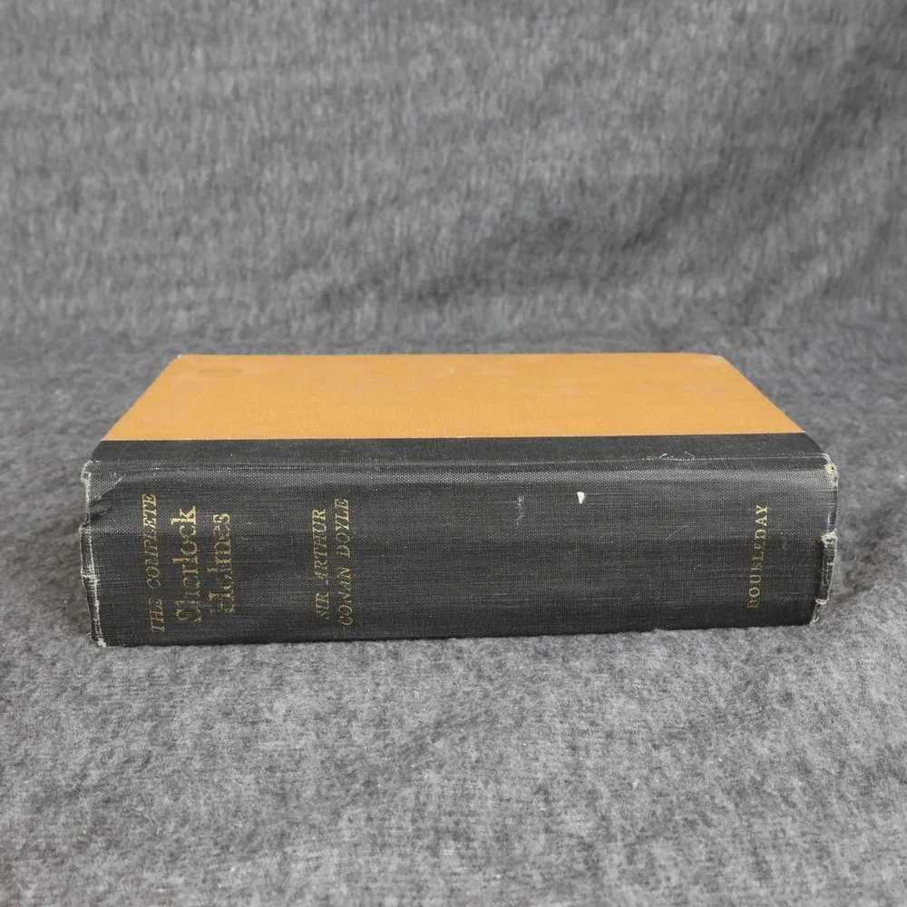 Vintage The Complete Sherlock Holmes Sir Arthur Conan Doyle Tan HC Doubleday USA